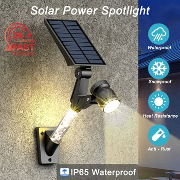 Слънчев Led лампа, Външен Слънчев Прожектор, Слънчев Градински лампа, Открит IP65 Водоустойчива Лампа на слънчевата енергия, монтиран на стената лампа