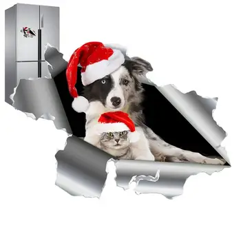 Стикер на предния капак на автомобила, Декоративна стикер на Коледа, на Магнитен стикер за хладилник с кучето си, колата магнитни бижута за лаптопи