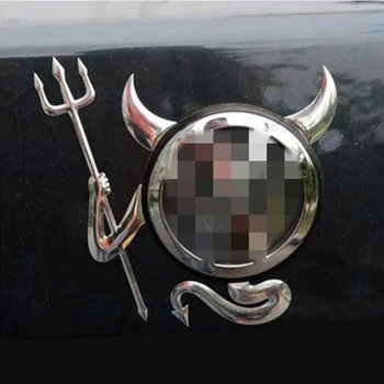 Стикер с демона в 3D стил в стил на дявола, Оформление на автомобила, Емблема на автомобил, лого, хартиени етикети, украса на колата, Малкият Демон-пазител, стикер на колата от PVC