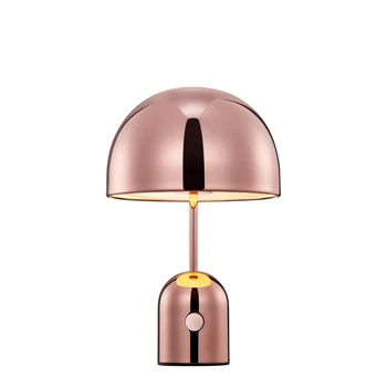 Съвременно художествено осветление Декоративна настолна лампа под формата на гъбата от розово злато Нощно шкафче Проект за спални хотел Ресторант LED Жилищни