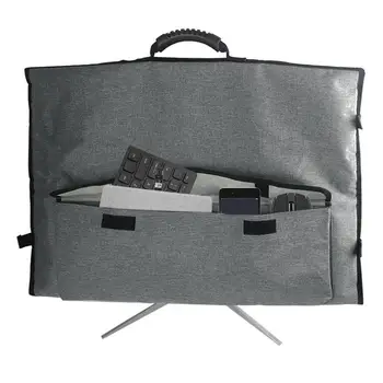 Чанта за носене монитор Пътна чанта за носене с мека кадифена подплата пътна чанта с множество джобове на 27 инча