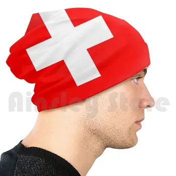 Шапчица-бини с швейцарския флаг, шапка за хеджиране, възглавница с принтом 