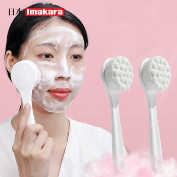 Японската отшелушивающая четка за измиване на лицето с мека четка, почистваща капачка за измиване на лицето, четка за търкане, пластмасов неэлектрическая почистваща четка