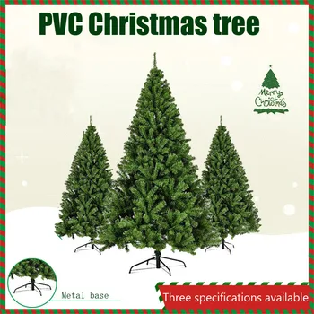 1,5 м 1,8 м на 2,1 м за Криптиране Зелен PVC Голямото Коледно Дърво, Коледна Украса 2024 Нова Година на Домашно Парти Украса на Сцената на Совалка