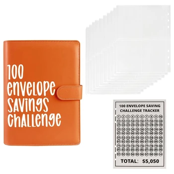 1 комплект от 100 пликове за подвързване-Лесният и забавен начин да си спестите 5050 + пликове в брой