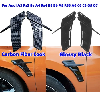 2 елемента TPU Въздушна Преграда Вентилационна Накладки За Audi A3 R3 8v A4 R4 B8 B6 A5 RS5 A6 C5 C6 Q5 Q7 Странично Крило на Колата Вентилационни Аксесоари