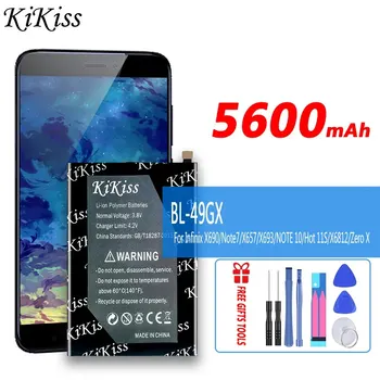 5600 mah KiKiss Мощна батерия BL-49GX BL49GX За Infinix X690/X657/X693/X6812/Note 7 10/Note7 Note10/Hot 11S/Zero X Bateria