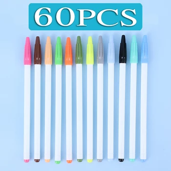 60ШТ 12 Цветни моливи Безкрайни Моливи за писане Сладки Моливи за рисуване Подаръци за децата от Учебни пособия за творчество