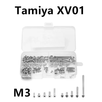 CatRC Метални винтове M3, Набор от крепежни инструменти за ремонт на Tamiya XV01 XV-01 1/10, Резервни Части за радиоуправляеми коли, Аксесоари за ъпгрейд