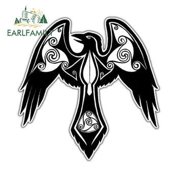 EARLFAMILY 13 см за Викингите Символ на Птици Логото на Лов Автомобилни Винилови Етикети Слънчеви Етикети Индивидуално е Просто Художествена Украса на Прозорци