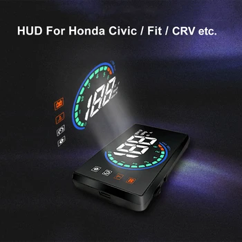 OBD2 HUD Скоростомер Проекторът на предното стъкло за Honda Civic/CRV Аксесоари Авто притурка Налобный дисплей Обороти в минута Метър на температурата на водата
