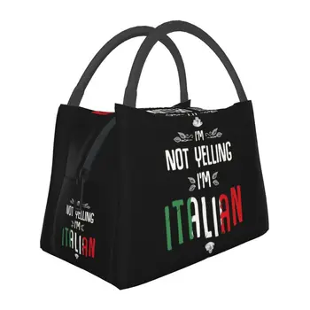 Аз не Крещя, аз съм Италиански Изолирани Пакети за Обяд за Пикник на открито на Глас Italy Italia Бъбрив за многократна употреба Охладител Thermal Bento Box