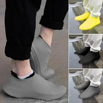 Дъждобран за обувки за Многократна употреба латекс, водоустойчиви калъфи за непромокаемой обувки Нескользящие гумени дождевики за къмпинг, Риболов, пътуване