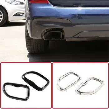 За BMW X3 G01 X4 G02 2018-2020 черно автомобилни ауспуси от неръждаема стомана изпускателна тръба, задната част на кутията, декоративна стикер, детайли на екстериора на автомобила