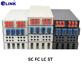 Оптична клеммная скоростна 12 пристанища удебелена празна кутия напълно оборудван оптичен кабел fusion box // SC кв./FC кръг/ST/LC 2 елемента
