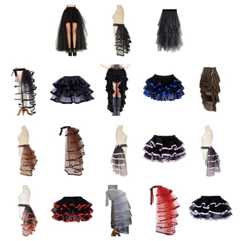 Пола в стил steampunk с завязками, Виктория колан, лейси долната пола, аксесоар за костюм за Хелоуин за жени и момичета