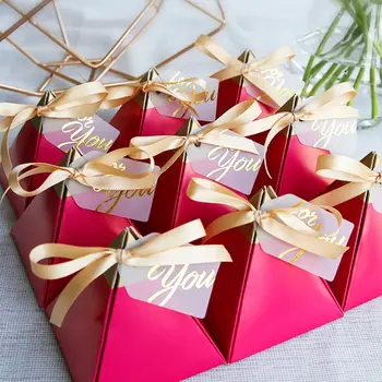 Хартия подаръчен пакет, за декорация на сладки бонбони Кутия шоколадови бонбони, Подаръчни кутии Сватбени сувенири Пакети шоколад