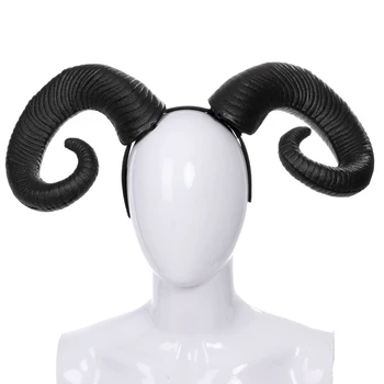 Хелоуин овце Рога лента за глава Демон, Дявол Рога лента за глава Хелоуин костюм cosplay снимка подпори