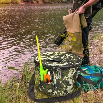 Чанта за риболовни принадлежности, водоустойчив преносима чанта, богат на функции Оксфорд