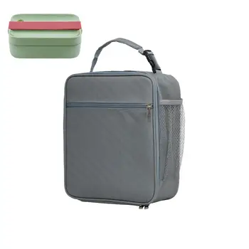 Чанта-хладилник за обяд за многократна употреба обяд-бокс за пикник Изолиран Голяма чанта за обяд С дръжка И странични мрежесто джоб За охладителни летни напитки